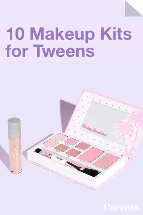 These adorable, nontoxic, and creativity-spurring makeup kits are perfect for tweens. #makeup #tweens #gifts Makeup Kits For Kids, Makeup For Kids Girls Make Up, Makeup For Preteens, Teen Makeup Products, Kids Makeup Ideas, First Makeup Kit, Preteen Makeup, Diy Makeup Kit, Kid Makeup