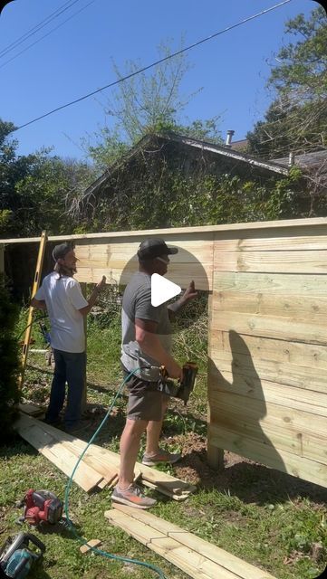 Jesse Lloyd on Instagram: "#fencebuilding #fencelife #horizontal" Horizontal Fence Gate, Fence Painting, Horizontal Fence, Building A Fence, Fence Paint, April 13, Outdoor Projects, Fencing, Outdoor Spaces