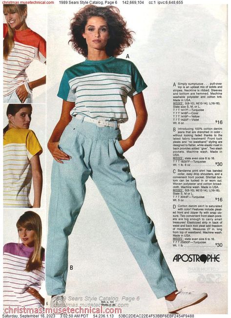 Late 80s Fashion, 1980s Outfits, 80s Inspired Outfits, 1980’s Fashion, Fashion 1980s, 80’s Fashion, 80s Women, Balloon Pants, Solid And Striped