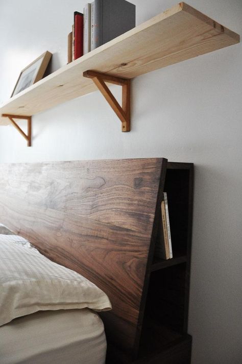 objets mecaniques :: remodelista Wooden Headboard, Shelves, Bed