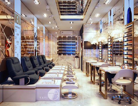 COCO CHELSEA Nail & Beauty spa on Behance Luxury Nail Salon, Massage Room Design, Salon Design Ideas, Nail Salon Interior Design, Nail Salon Interior, Nail Salon And Spa, Spa Interior Design, Hair Salon Interior, Salon Suites Decor