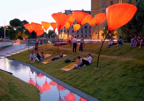 stARTT , Simone Capra · whatami Landscape And Urbanism Architecture, Urban Landscape Design, Public Space Design, Urban Lighting, Landscape And Urbanism, Urban Furniture, Parking Design, Outdoor Art, Urban Planning