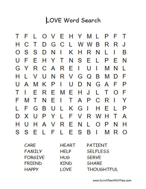 LOVE Word Search. Click to print this free printable from www.lovinlifewithlittles.com. #loveactivities #freeprintables #lovewordsearch #valentinesdayactivitiesforkids #wordsearch #freewordsearch #freevalentinesdaywordsearch #valentinesdaywordsearch Cute Word Search, Love Word Search, Love Puzzle, Writing Development, Stages Of Writing, Love Word, Love Thy Neighbor, Faith Blogs, Family Help