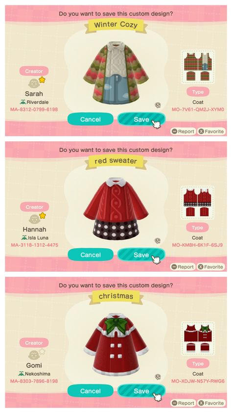 Animal Crossing Design Codes Clothes Christmas, Winter Clothes Acnh Codes, Acnh Clothes Pattern Grid Christmas, Acnh Christmas Outfit, Acnh Winter Clothes Design, Acnh Winter Clothes Code, Acnh New Years Dress, Winter Animal Crossing Outfits, Acnh Clothes Design Id Winter