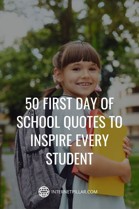 First Day Motivation Quotes, First Day Of Class Quotes, School Starts Quotes, First Day In School Quotes, Positive Quotes For School Student, Have A Great First Day Of School Quotes, Off To Kindergarten Quotes, Good Luck First Day Of School Quotes, School Year Quotes Beginning