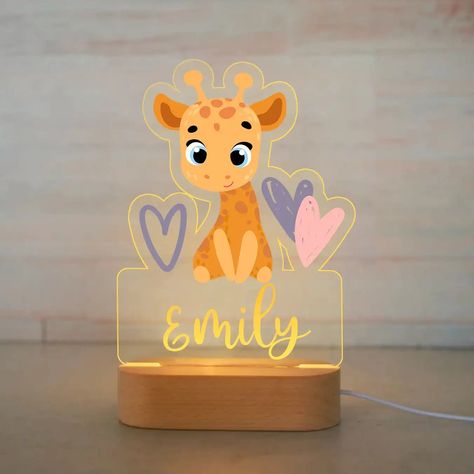 XINCHEN Personalized Children Animal Night Light Custom Name Acrylic Lamp For Baby Kids Bedroom Home Animal Night Light, Pram Toys, Kids Night, Night Light Kids, Acrylic Designs, Newborn Baby Gifts, Night Lamps, Kid Spaces, Led Night Light