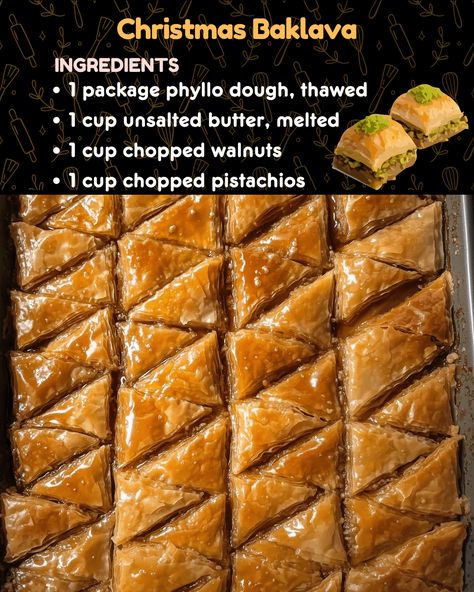 Christmas Baklava How To Make Baklava Recipes, Baklava Recipe Turkish, Christmas Baklava Recipe, Baklava Recipe Easy Puff Pastry, Baklava Recipe Greek, How To Make Baklava, Baclavale Recipes Greek, Baklava Cookies Recipe, Baklava Pie