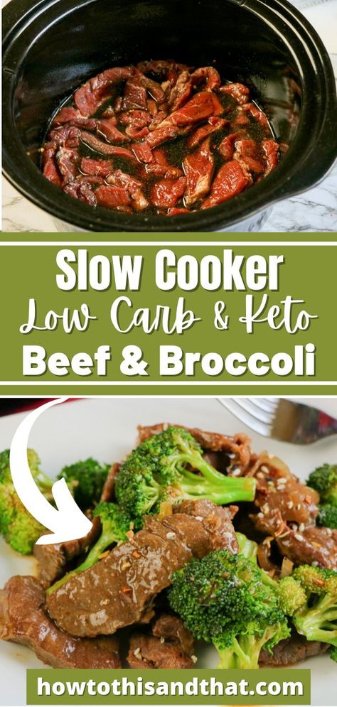 Trying to stick to low carb meals but craving your favorite Chinese food dish? Make this Low Carb Beef and Broccoli recipe. You can have a guilt-free Asian-inspired meal that will satisfy any cravings you might have with this easy keto dinner recipe. The key to most easy keto dinner recipe Chinese copycats is the coconut aminos. They are a soy free way to add the classic flavor that comes in most dishes. Low Carb Beef And Broccoli, Slow Cooker Beef Broccoli, Crockpot Beef And Broccoli, Healthy Beef And Broccoli, Chinese Dishes Recipes, Beef And Broccoli Recipe, Paleo Slow Cooker, Beef Broccoli, Low Carb Meals