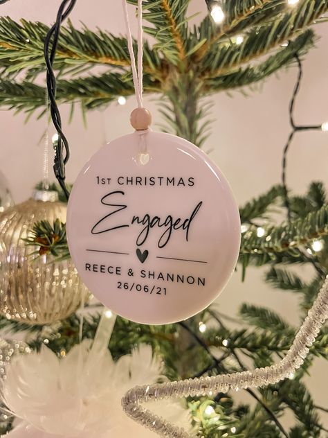 1st (and last!) Christmas engaged! #engagementchristmastree #engagement #engaged 1st Christmas, Tree Decorations, Christmas Tree Decorations, Christmas Bulbs, Our Wedding, Christmas Tree, Novelty Christmas, Christmas Ornaments, Holiday Decor