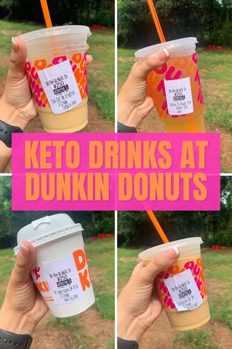 Sugar Free Iced Coffee, Fast Food Keto, Best Dunkin Donuts Drinks, Dunkin Donuts Coffee Drinks, Dunkin Donuts Iced Coffee Orders, Keto Iced Coffee, Duncan Donuts, Healthy Iced Coffee, Healthy Coffee Drinks