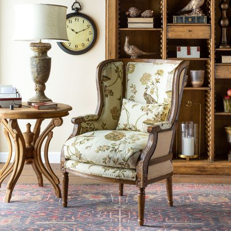 Painted Fox Home, Park Hill Collection, French Arm Chair, French Chairs, Reading Corner, Wing Chair, Upholstered Sofa, Wingback Chair, A Fire