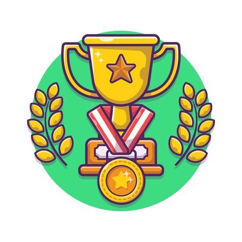 Trophy Cartoon, Medal Illustration, Marathon Tattoo, Sports Trophy, Idle Game, Race Medal, Background Powerpoint, Brown Hairstyles, Poster Background Design