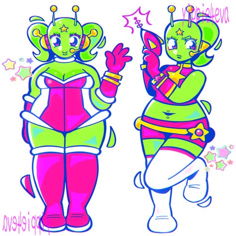 Alien girl Alien Outfit Ideas Drawing, Alien Princess Character Design, Cute Alien Character Design, Alien Oc Ideas, Alien Girl Drawing, Alien Girl Oc, Space Pinup, Alien Oc Design, Aliens Drawing