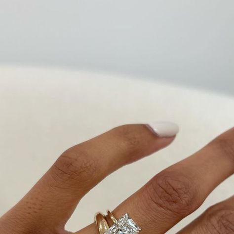 Her Rock | Lab Grown Diamonds on Instagram: "Save for wedding band inspo! Our curved dome ring in 14k gold is great as an everyday fashion ring, but we’re loving it styled as a wedding band🔥💍 #goldjewelry #domering #chunkyjewelry #engagementring #ringstack #radiantcut #labdiamonds" Thick Curved Wedding Band, Save For Wedding, Chunky Wedding Band, Dome Wedding Band, Contour Wedding Band, Dome Ring, Curved Wedding Band, Chunky Jewelry, Domed Ring