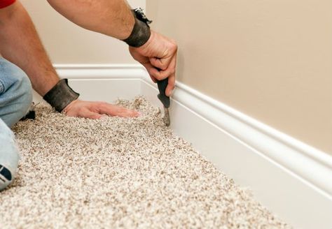 5 Things to Know Before Removing Carpet and Replacing It Yourself - tips from Sears Home Services #ad Ripping Up Carpet, Install Carpet, Carpet Replacement, Home Depot Carpet, Carpet Repair, Removing Carpet, Carpet Fitting, Vinyl Laminate Flooring, Buying Carpet