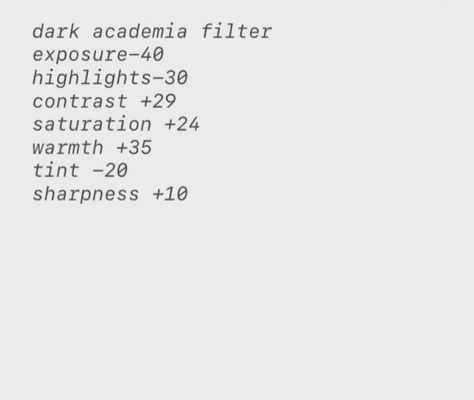 Dark Academia Camera Roll Filter, Dark Academia Filter Iphone, Dark Aesthetic Filter Camera Roll, Dark Academia Camera, Dark Filter Camera Roll, Filming Tricks, Dark Academia Filter, Iphone Filters, Iphone Photo Editor