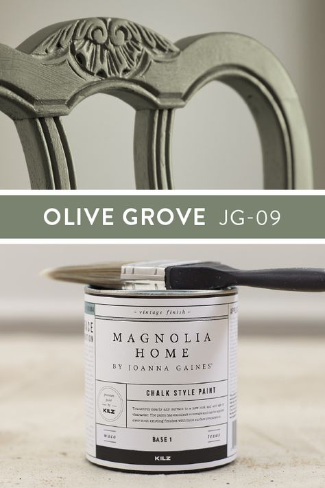 Olive Green Chalk Paint Furniture, Magnolia Home Chalk Painted Furniture, Joanna Gaines Chalk Paint Furniture, Magnolia Chalk Paint Furniture, Magnolia Chalk Paint Colors, Sage Green Chalk Paint Furniture, Olive Green Painted Furniture, Green Chalk Paint Furniture, Magnolia Chalk Paint