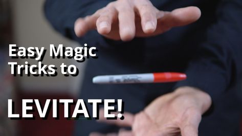 Easy magic tricks that you can do to levitate small objects. Just like magic! Cool Tricks To Learn, Magic Tricks For Beginners, How To Do Magic, Magic Tricks Tutorial, Pen Tricks, Magic Tricks For Kids, Easy Magic Tricks, Easy Magic, Small Objects