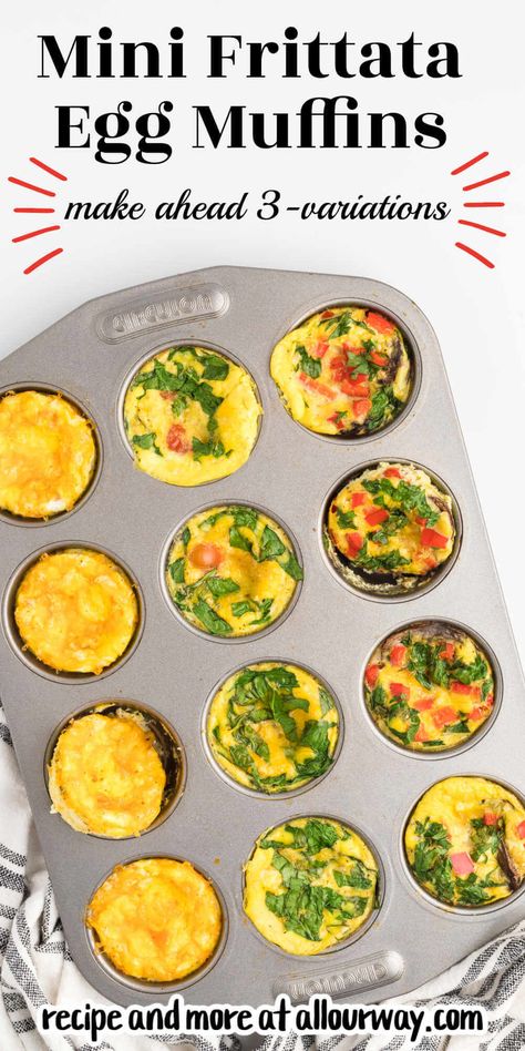 These high-protein mini frittata breakfast cups are filling, extremely tasty, and won’t create a mess in the kitchen - perfect for breakfast with the family or to pack for lunch! Take them on road trips and camping. The eggs cups are very convenient. Breakfast Muffin Quiche Recipes, Healthy Breakfast Egg Muffins Recipes, Veggie Frittata Muffins, Muffin Cup Frittata, Cupcake Omelette Breakfast Recipes, Omelette Cups Egg Muffins, Easy Egg Cups Breakfast Muffins, Egg Cups Breakfast Healthy Low Carb, Muffin Tin Egg Cups