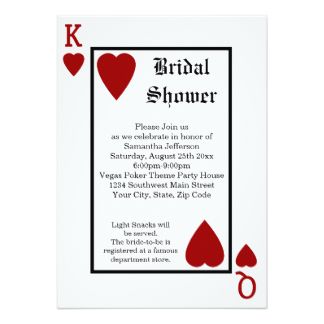 Casino Bridal Shower Gifts - 100+ Gift Ideas | Zazzle Playing Card King, King Of Cards, Las Vegas Wedding Invitations, Vegas Theme Party, Casino Party Invitations, Vegas Theme, Bachelorette Party Invitations, King And Queen, Las Vegas Weddings