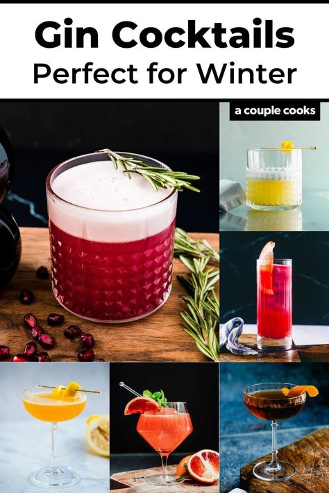 Gin Cider Cocktail, Italian Winter Cocktails, Alcoholic Winter Drinks, Fall Cocktails With Gin, Christmas Cocktail With Gin, Hot Gin Drinks, Coctails Recipes Easy Winter, Vodka Cocktails Winter, Holiday Cocktails Gin