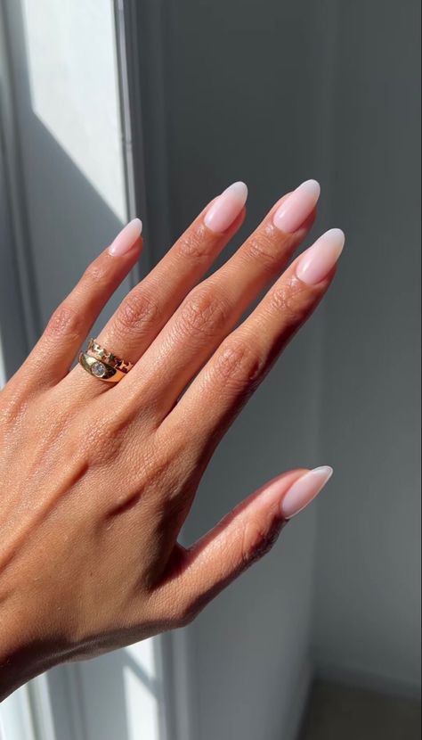 Bio Gel Nails, Do It Yourself Nails, Wedding Day Nails, Sheer Nails, Milky Nails, Pink Gel Nails, Nails 2024, Oval Nails, Neutral Nails