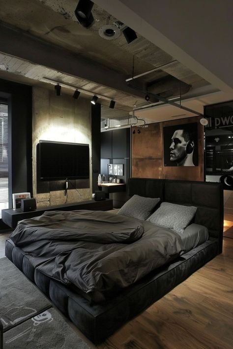 #Home_Exchange_France #Home_Energie #Home_Edward_Sharpe #Home_Editing #Home_Economics #Home_Emoji #Home_Edith_Whiskers #Home_Exchange_Avis #Home_Equity_Line_Of_Credit Bedroom Ideas For Men Bachelor Pads, Dark Modern Bedroom, Male Bedroom Ideas, Industrial Bedroom Design, Bedroom Ideas For Men, Masculine Interior, Masculine Bedroom, Dark Modern, Moody Bedroom