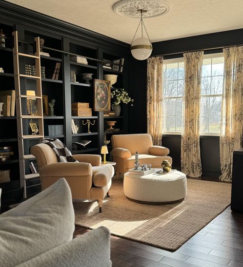 You don’t need to blow your budget to achieve a luxe aesthetic. You just need these DIY tips. Luxe Aesthetic, Aesthetic Youtube, Black Bookcase, Mad About The House, Gallon Of Paint, Bookcase Styling, Custom Shelving, Billy Bookcase, Bookshelves Diy