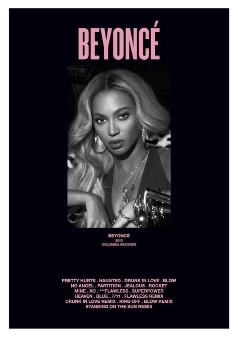 Beyonce Poster, Beyonce Nicki Minaj, Beyonce 2013, Beyonce Album, World Music Awards, Pretty Hurts, Music Poster Design, Vintage Poster Design, Pop Posters