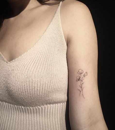 Consider The Wildflowers Tattoo, Wildflower Tattoo Ideas, Wildflower Tattoo Design, Wildflower Tattoos, Sweet Pea Tattoo, Delicate Flower Tattoo, Vogel Tattoo, Nice Tattoos, Artsy Background