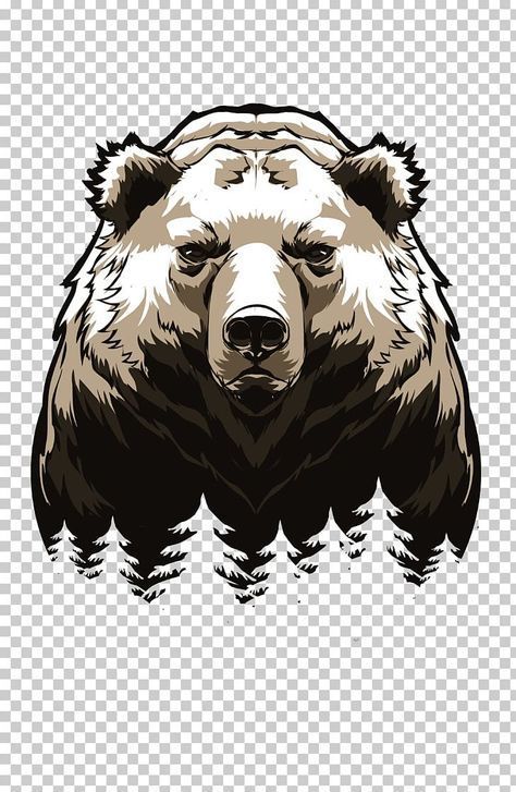 Tattoos Bear, Native Artwork, Sloth Bear, Bear Artwork, Bear Vector, Bear Tattoos, Bear Drawing, Bear Brown, Cartoon Png