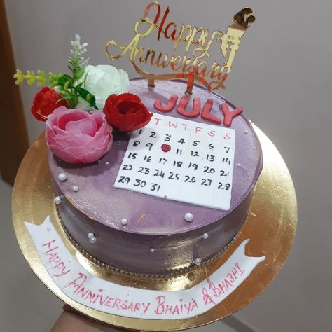 #calender theme cake #anniversary #cakestagram #cakesofinstagram #cakeart #cakeartist #cakesforalloccasions #vastral #ahmedabad Happy July, Theme Cake, Anniversary Cake, Ahmedabad, Cake Art, Themed Cakes, Cake, Pins, On Instagram