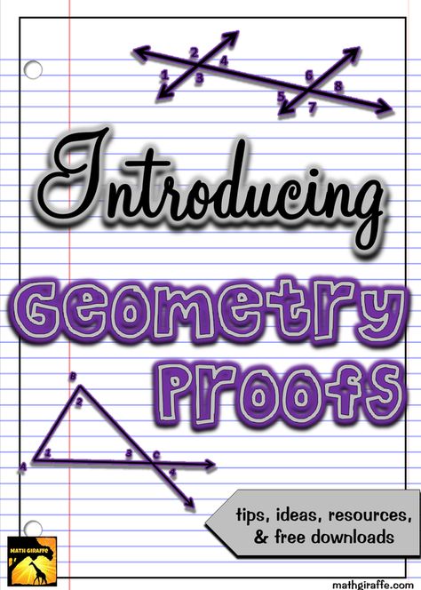 Geometry High School Cheat Sheets, Writing Proofs In Geometry, Geometry Tips, Introduction To Geometry, High School Geometry, Geometry Proofs, Geometry Lessons, Teaching Geometry, Geometry Triangles