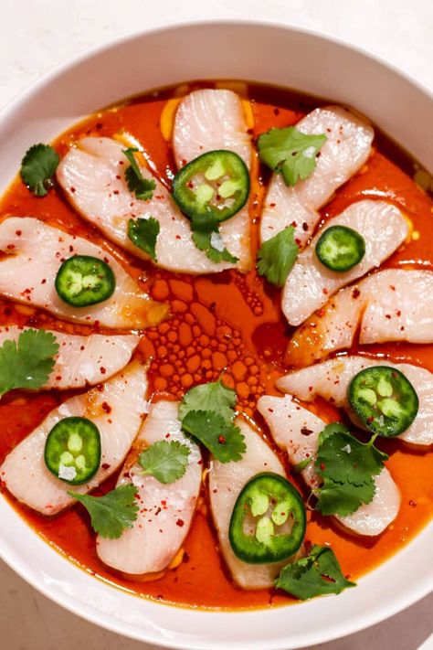 Crudo Recipe, Raw Fish Recipes, Hamachi Crudo, Escargot Recipe, Soy Sauce Dressing, Sashimi Recipe, Impressive Appetizers, Sushi Recipes, Perfect Appetizers