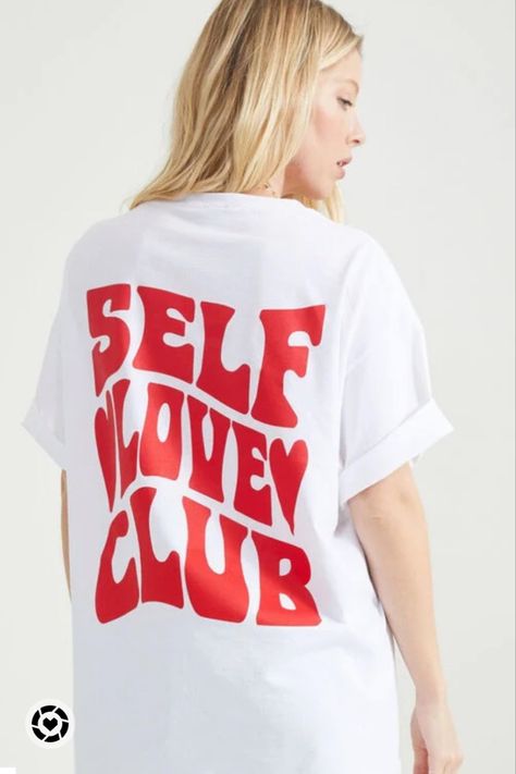 Self Love Club Oversized Tee. 2023 style. Valentines outfit. Winter style Valentines Outfit, Say What You Mean, Self Love Club, Love Club, Wedding Branding, Sweatshirts For Women, Valentines Outfits, Altard State, Outfit Winter