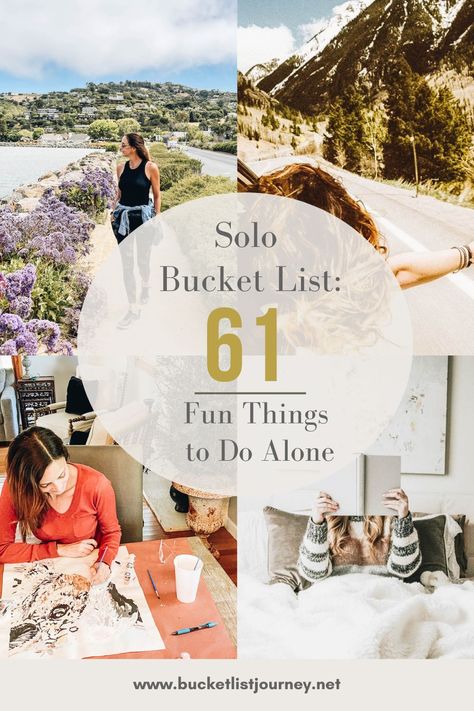 Stay At Home Bucket List, Singles Bucket List, 2024 Things To Do, 101 Things To Do, Things To Do Single, Solo Weekend Ideas, Things To Do In Vacation At Home, Bucket List Things To Do, Solo Adventure Ideas