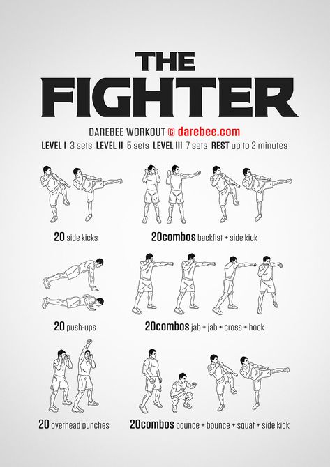 The Fighter Workout Martial Arts At Home, Learn Martial Arts, Neila Rey Workout, Stamina Workout, Fighter Workout, Boxing Training Workout, Mma Workout, Trening Sztuk Walki, The Fighter