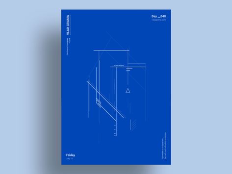 BLUEPRINT - Minimalist poster design by Vlad Grama Blue Print Graphic Design, Blueprint Poster Design, Curtain Poster Design, Blueprint Design Graphics, Blue Print Architecture, Blueprint Graphic Design, Line Poster Design, Blueprint Logo, Blueprint Illustration