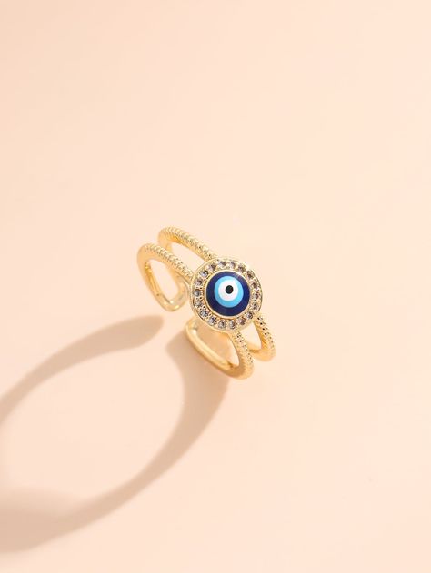 Evil Jewelry, Gold Evil Eye Jewelry, Evil Eye Decor, Eyes Jewelry, Evil Eye Ring Silver, Cheers Card, Eye Rings, Eye Decor, Fancy Rings