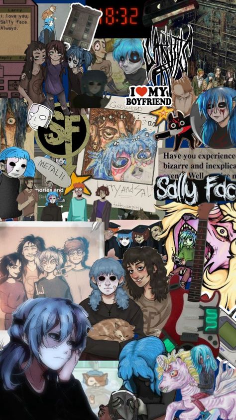 sally face wallpaper Sally Face Wallpaper, Goddess Beauty, Eyeshadow Basics, Sally Man, S Wallpaper, Face Wallpaper, Sally Face Game, Face Framing Layers, Face Aesthetic