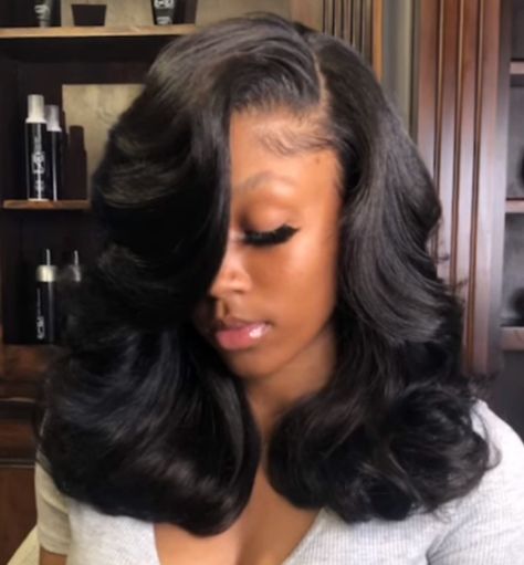 Black Tie Events, Frontal Wig Hairstyles, Sew In Hairstyles, Curly Bob Wigs, Quick Weave Hairstyles, Hair Bob, Hair Ponytail Styles, Bob Hair, Ponytail Styles