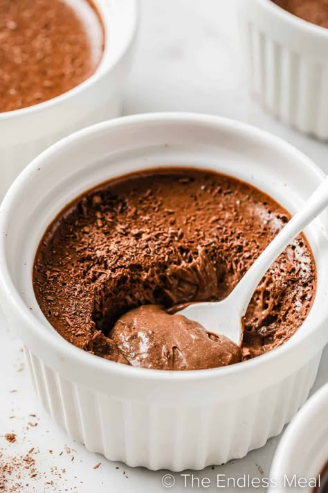 Learn how to make Julia Child's chocolate mousse! Our version of this classic French dessert uses raw eggs instead of heavy cream, and brandy for a boozy orange flavor. It's decadent, airy, and easier to make than you might think! #theendlessmeal #dessert #chocolate #juliachild #chocolatemousse French Chocolate Mousse Recipe, French Meal, Valentine's Day Menu Ideas, Heavy Cream Recipes, Classic French Desserts, Raw Eggs, Pudding Mousse, Custard Pudding, French Chocolate