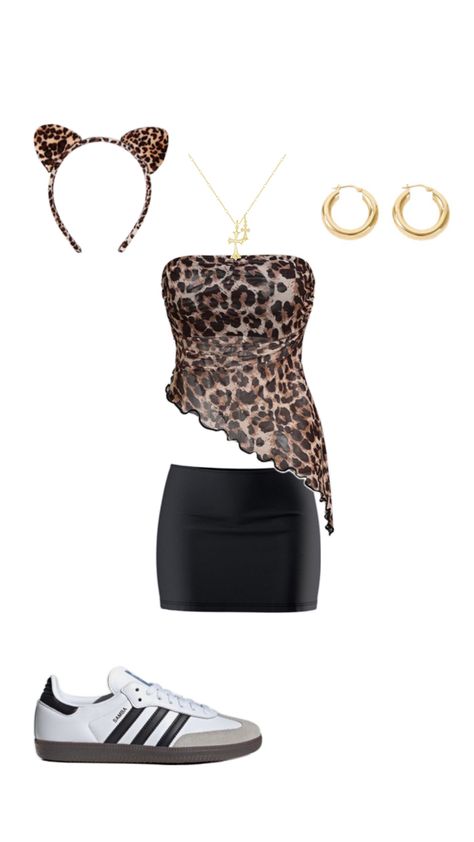 cheetah print halloween costume outfit inspo Solo Girl Halloween Costumes, Cheetah Halloween, Cheetah Costume, Halloween Costumes Brunette, Leopard Halloween, Black Halloween Costumes, Animal Halloween Costumes, Halloween Costumes For Teens Girls, Matching Halloween Costumes