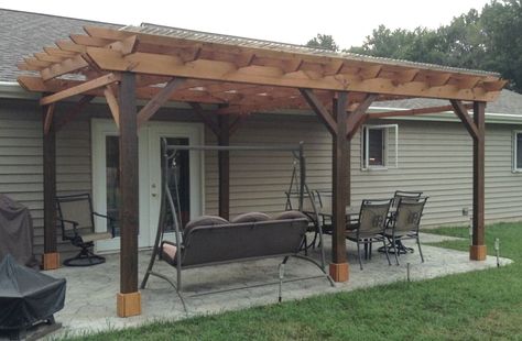 Spa Plan, Pergola Modern, Diy Patio Cover, Pergola Plans Design, Patio Plans, Pergola Aluminium, Cheap Pergola, Pergola Ideas, Modern Pergola