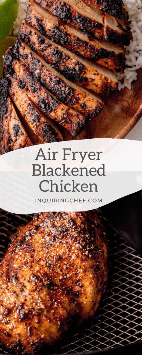 Air Fryer Blackened Chicken, Chicken Stovetop, Spring Dinner Ideas, Air Fryer Chicken Recipes, Chicken Air Fryer, Air Fryer Recipes Chicken Breast, Blackened Chicken Recipe, Stove Top Chicken, Air Fryer Recipe