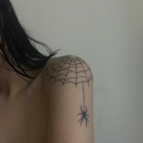 Spider Web Tattoo, Web Tattoo, Sharpie Tattoos, Tasteful Tattoos, Spider Tattoo, Stylist Tattoos, Tattoo Style Drawings, Large Tattoos, Dainty Tattoos