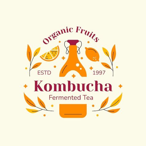 Kombucha Labels, Kombucha Brands, Tea Logo, Fermented Tea, Kombucha Tea, Healthy Advice, Tea Design, Vector Hand, Science Fair