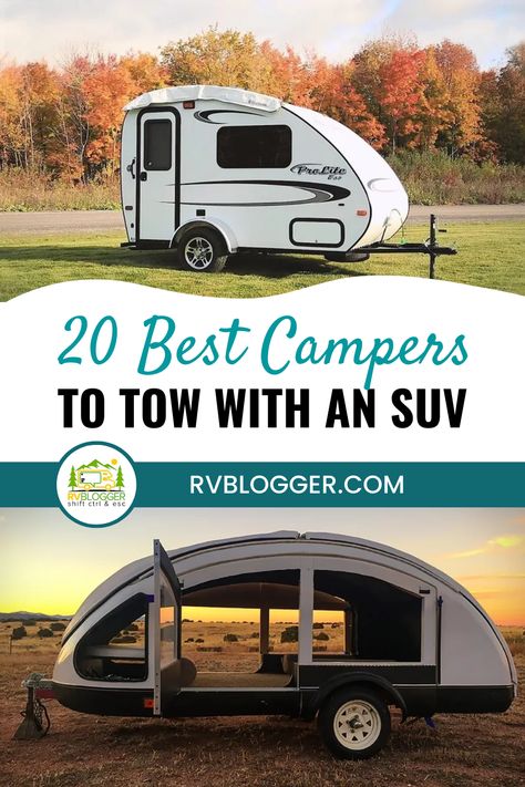 If you're looking for a new camper, then check out this list of the best campers that can be towed with an SUV. This guide will help you find the perfect camper for your needs and make sure that you have everything you need to enjoy your next camping trip. Tow Behind Camper, Hiker Trailer, Pull Behind Campers, Suv Camper, Suv Camping, Camper Shells, Best Suv, Small Campers, Car Camper