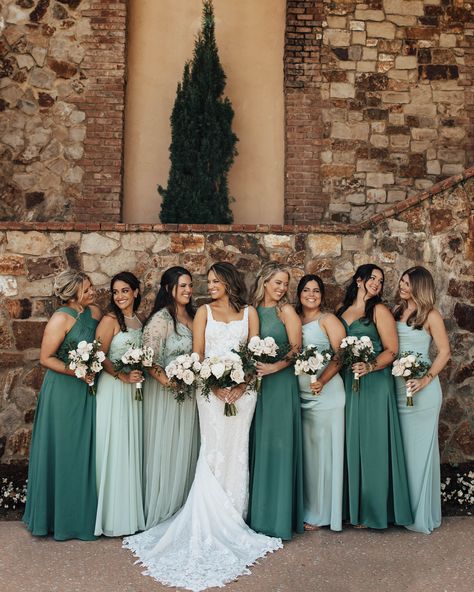 Bridesmaid Dresses Colour Palette, Emerald And Sage Bridesmaid Dresses, Bridesmaid Dress Colour Ideas, Bridesmaid Dresses Green Shades, Color Guide Bridesmaids Dresses, Multi Color Green Bridesmaid Dresses, Bridesmaid Dresses Shades Of Green, Summer Green Bridesmaid Dresses, April Bridesmaid Dresses