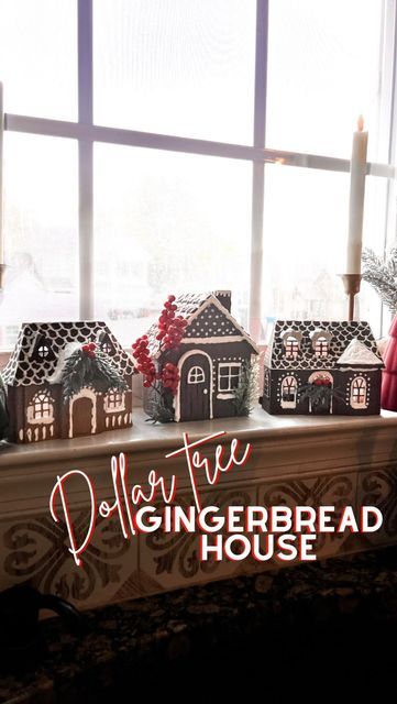 Kelsea | Home DIY projects on Instagram: "Like & Save this for later 🎄 The perfect craft for a family 🌟 This might just be the way to go if building gingerbread houses isn’t your thing 😉 Puffy paint 🎨 is found in the fabric section of your craft stores or of course on @amazon ! Dollhouses are from @dollartree and the middle house is thrifted for $1! 🛍️ 🎄 Make this a new holiday tradition - maybe experiment with other colors too ! 😉 (I’ll be doing a pink and red one in the near future) @alwaysa_kozyhome has the best holiday DIY’s and crafts - make sure you tap that follow button to keep up ! 🫶🏻 #diy #diyprojects #diycrafts #holiday #holidaycrafts #gingerbread #gingerbreadhouse #gingerbreadhouses #diygingerbreadhouse #christmas #christmascrafts #holidayinspo #christmasinspo #chris Gingerbread House From Doll House, Diy Wooden Gingerbread House, Painting Gingerbread Houses, Cricut Gingerbread House, Dollar Store Gingerbread House, Gingerbread House Home Decor, Gingerbread House Diy Decorations, Diy Gingerbread House Decor, Gingerbread House Designs Templates